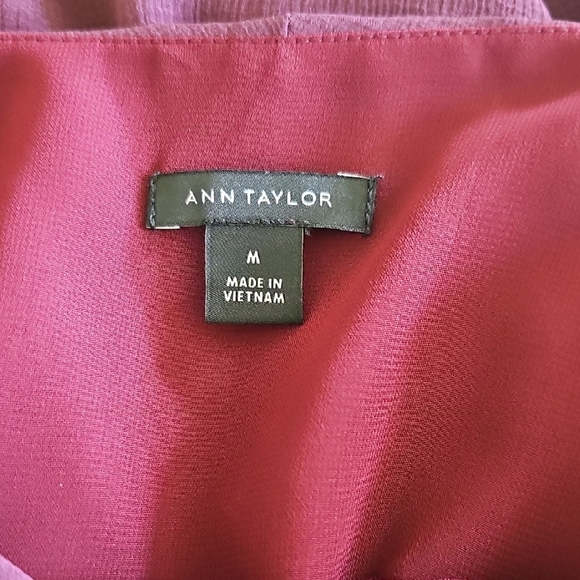 Ann Taylor Red Ruffled Tie Front Blouse - Picture 8 of 8